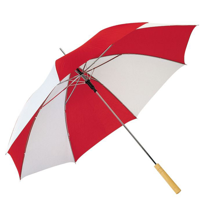 Červeno-bílý deštník