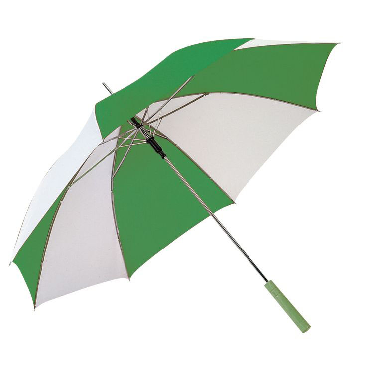 Zeleno-bílý deštník