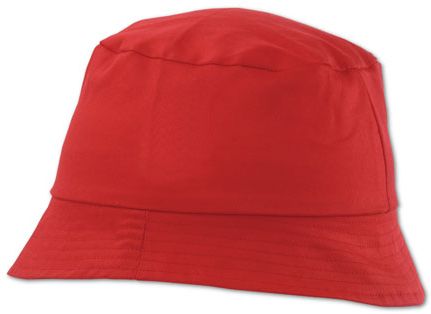 Červený plážový klobouček